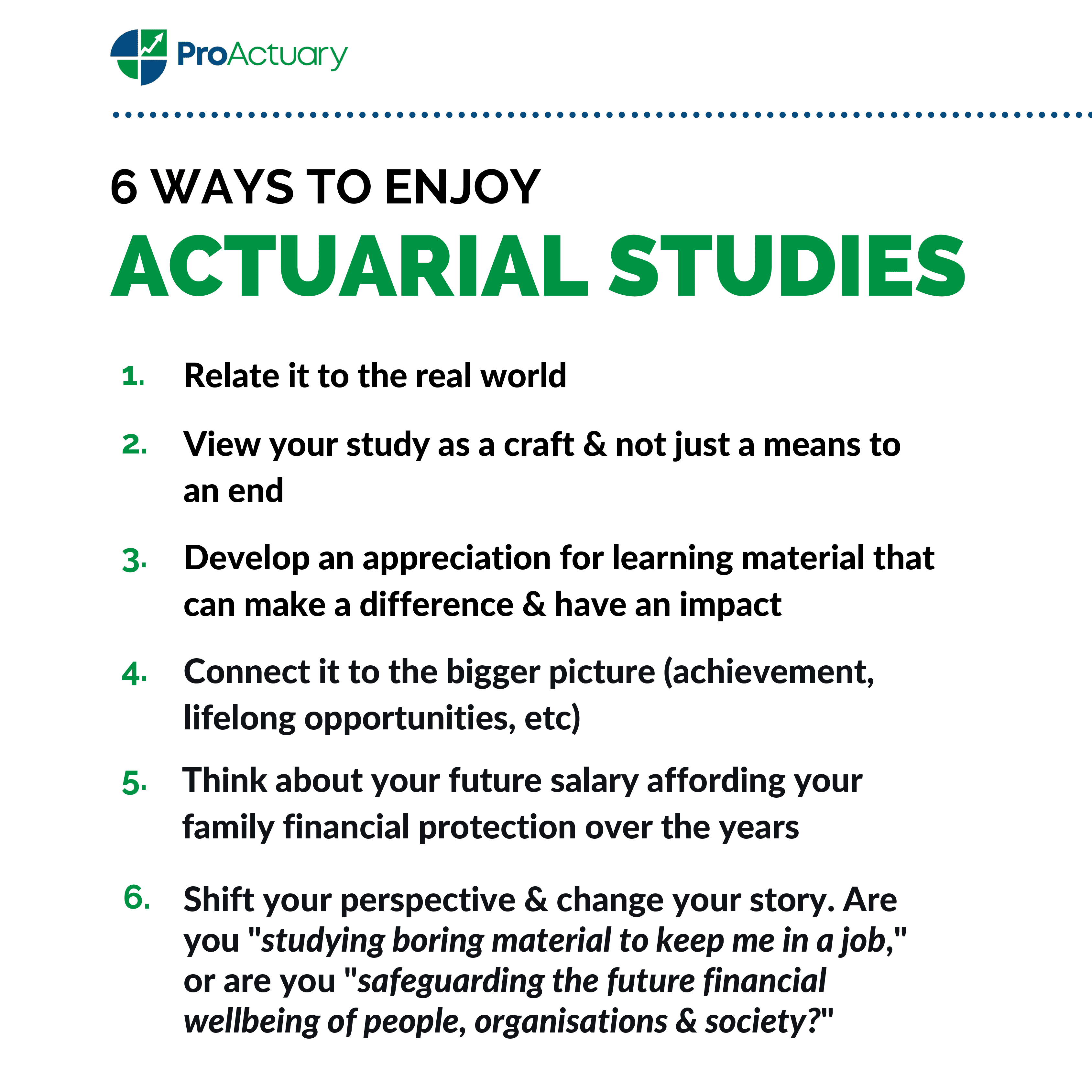 ways to enjoy actuarial studies