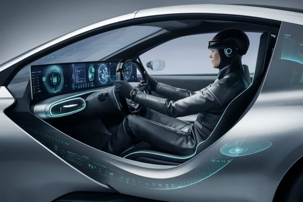 futuristic vehicle with telematics technology