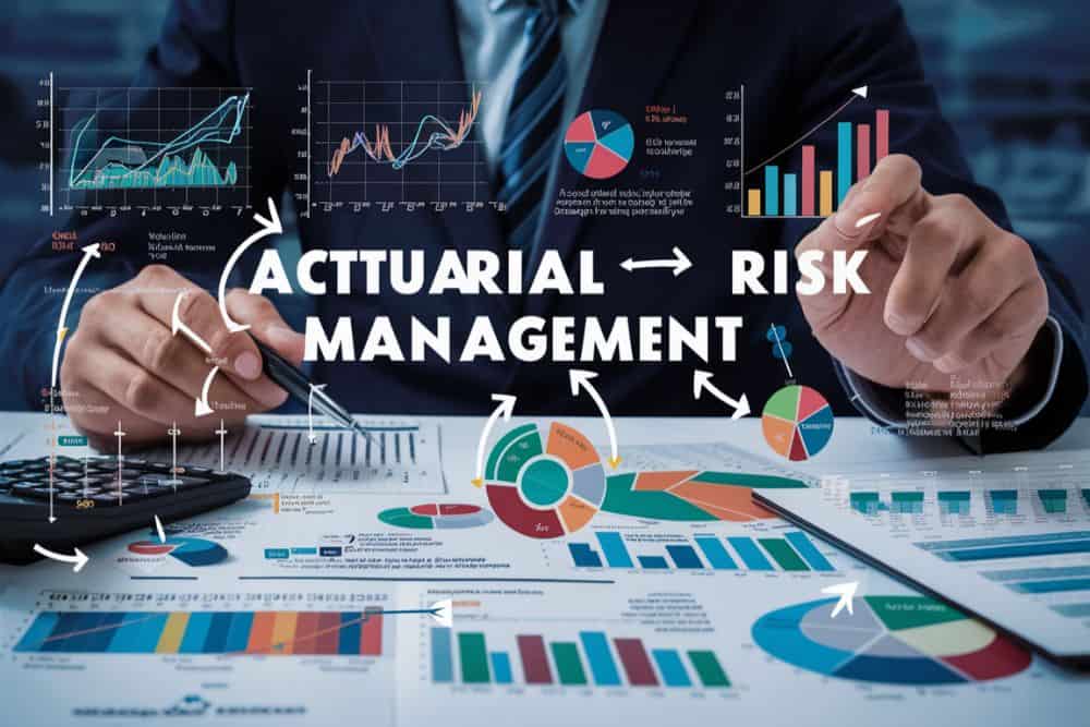 professional and informative infographic on actuarial risk management