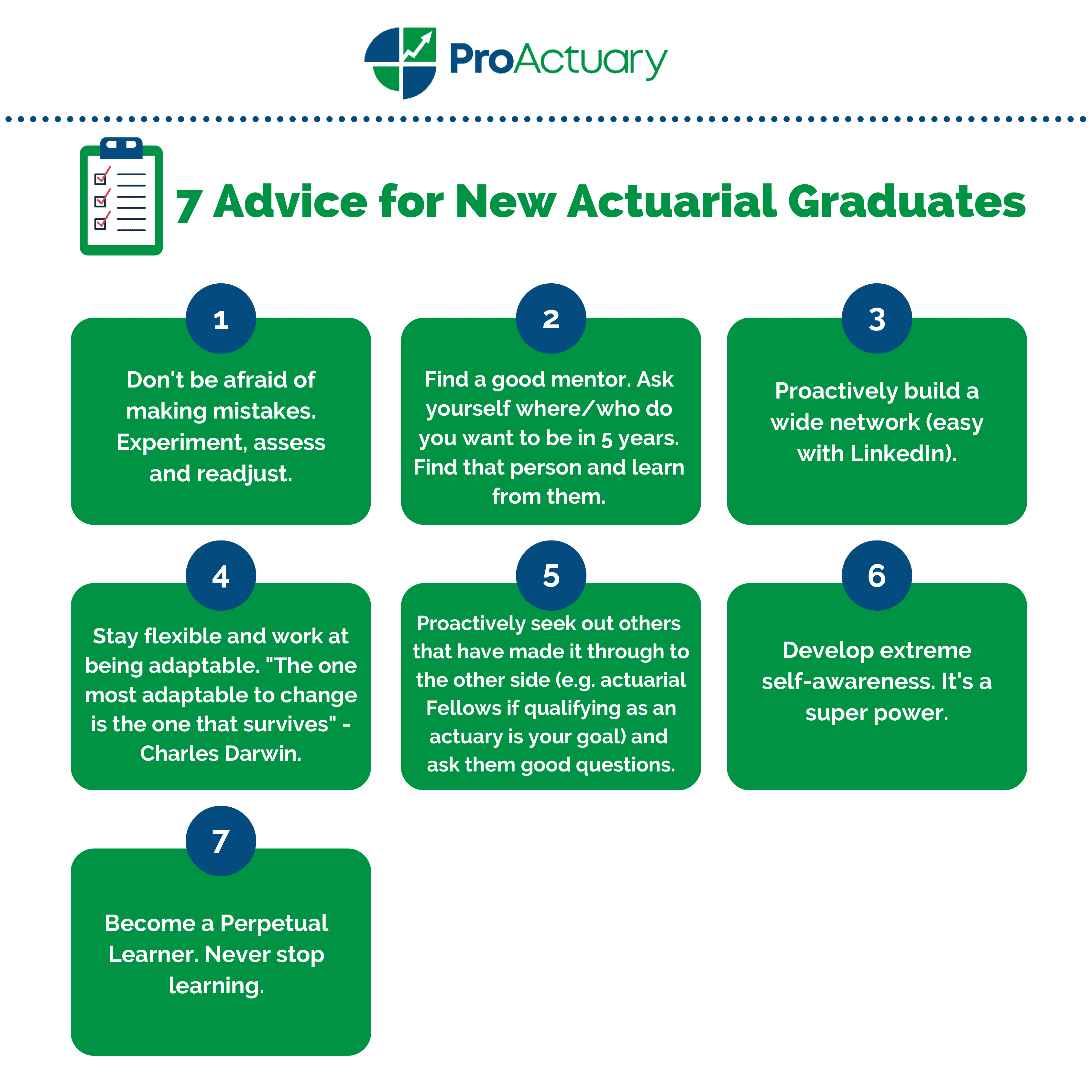 Advice for New Actuarial Graduates